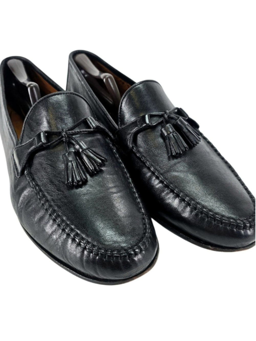 Allen Edmonds Urbino 13 D Black European Calfskin Tassel Loafers Italy 49190